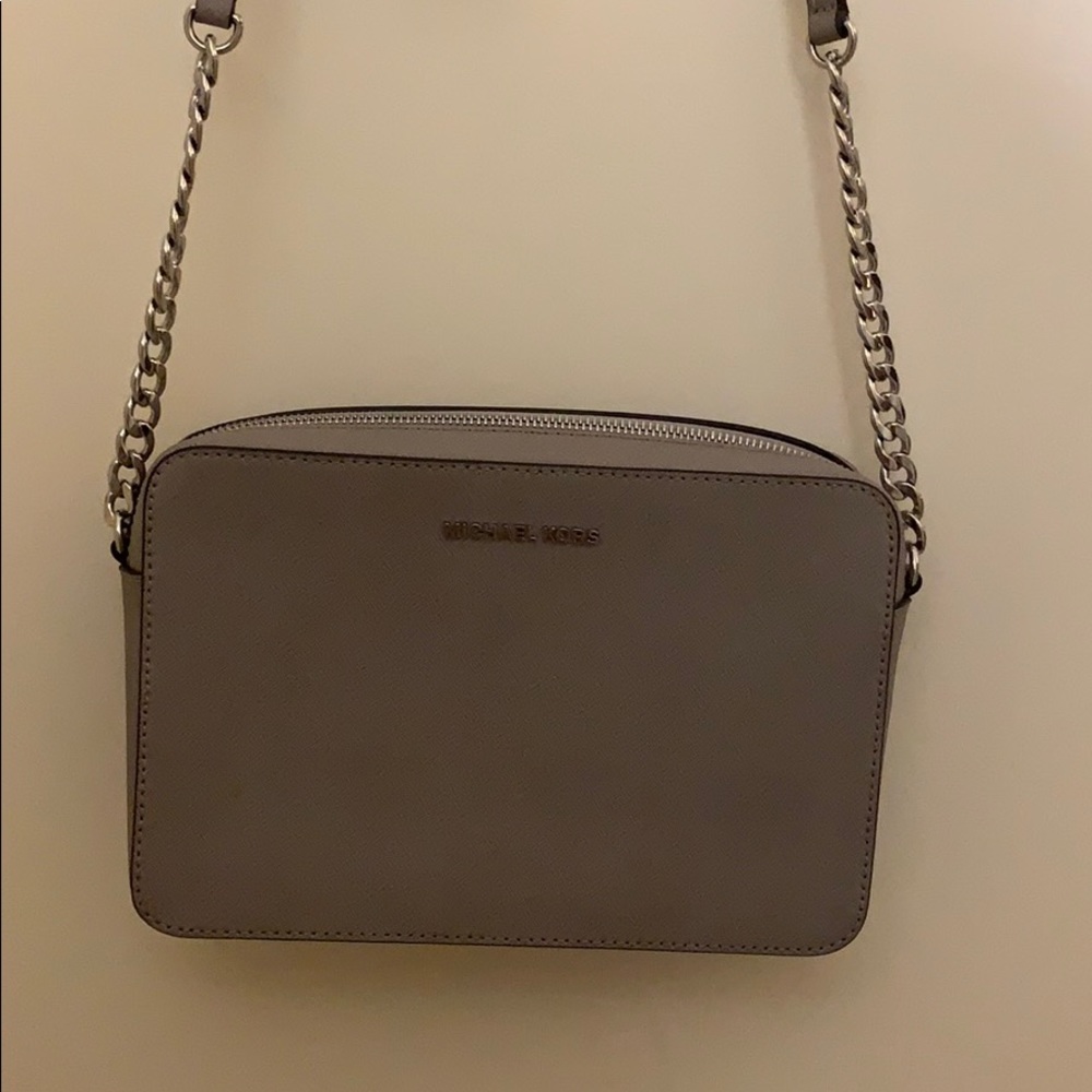 Michael Kors cross body silver bag